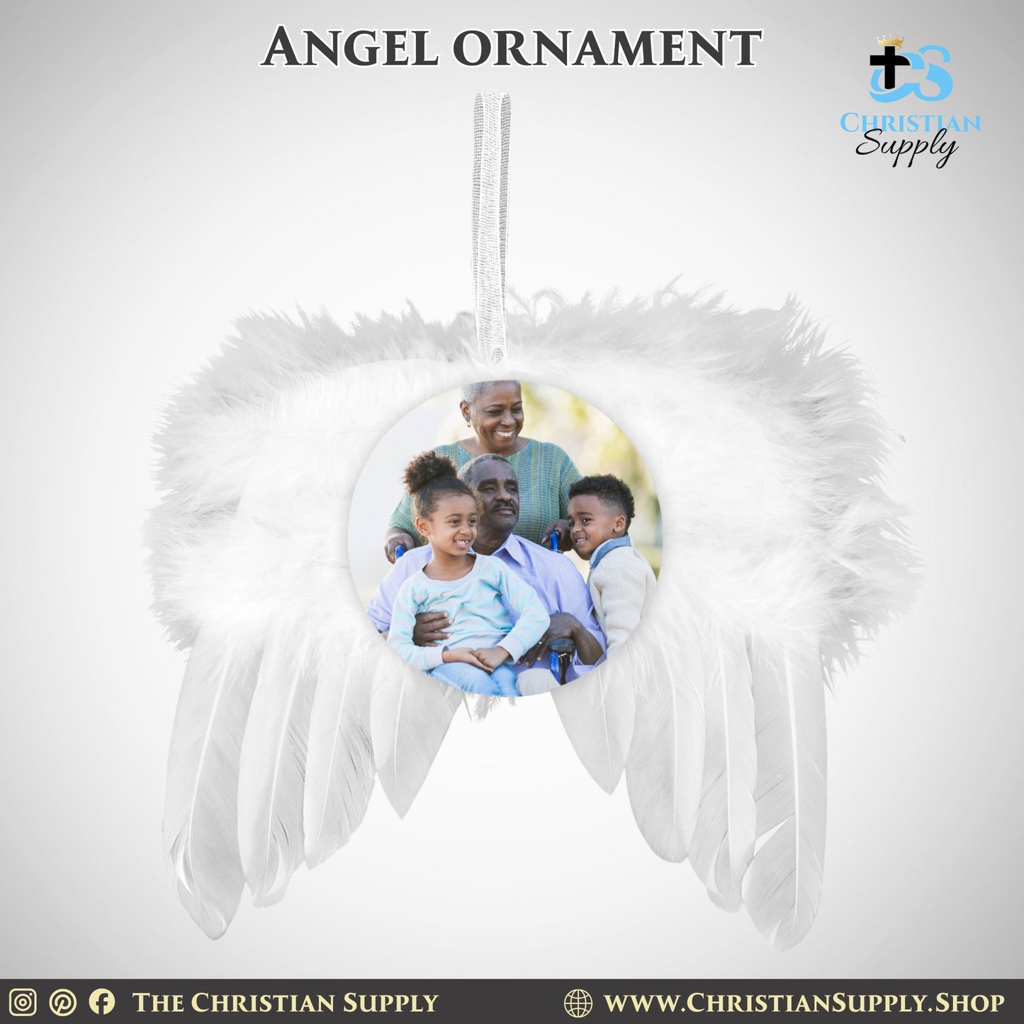 Angel Wing Ornaments (set of 5)