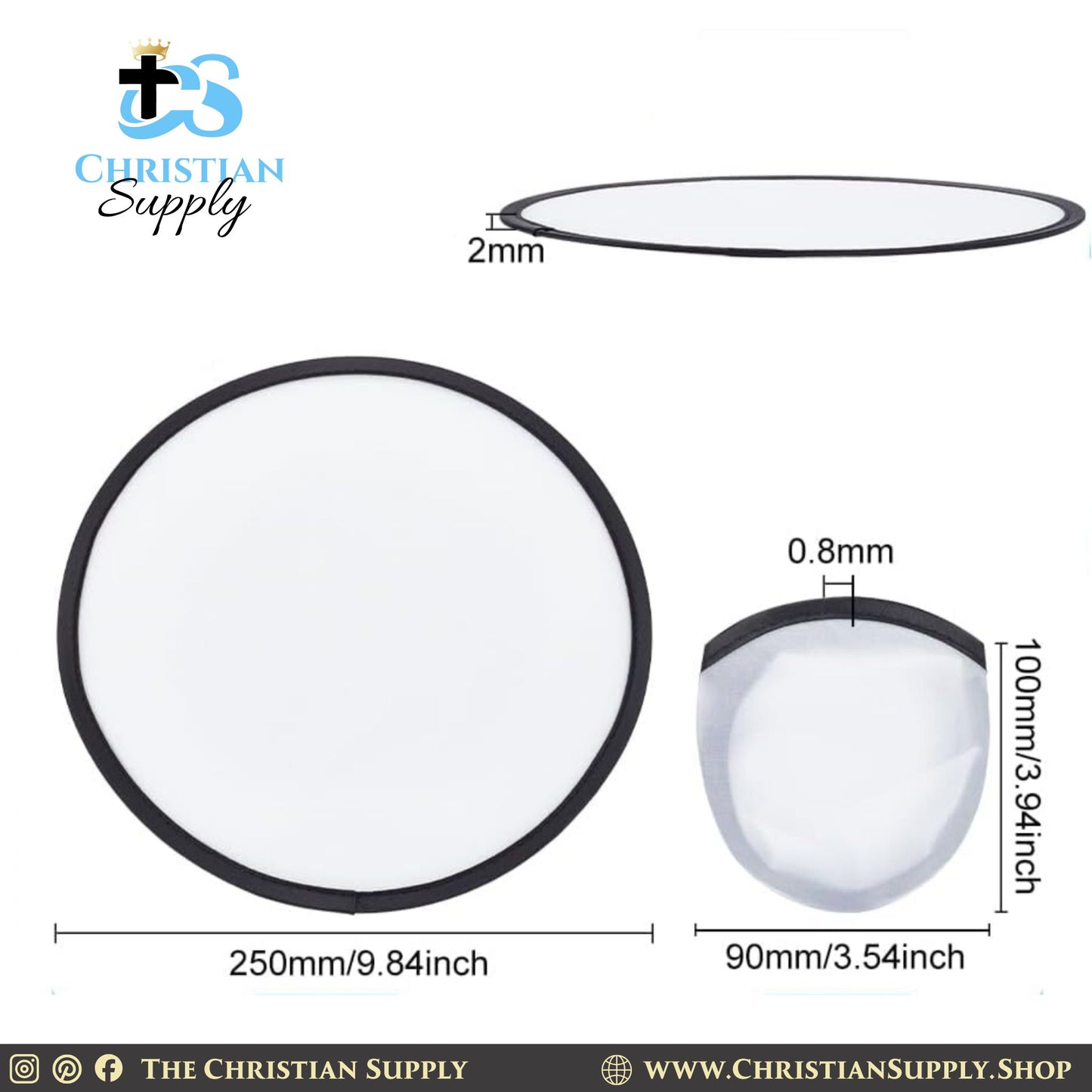 Foldable Fan with Carrying Pouch (Set of 6)