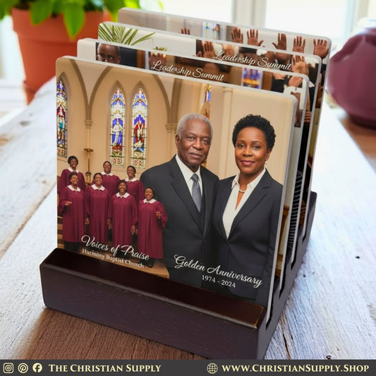 Coasters with Coaster Holders (Set of 24 Coasters with 6 Holders)