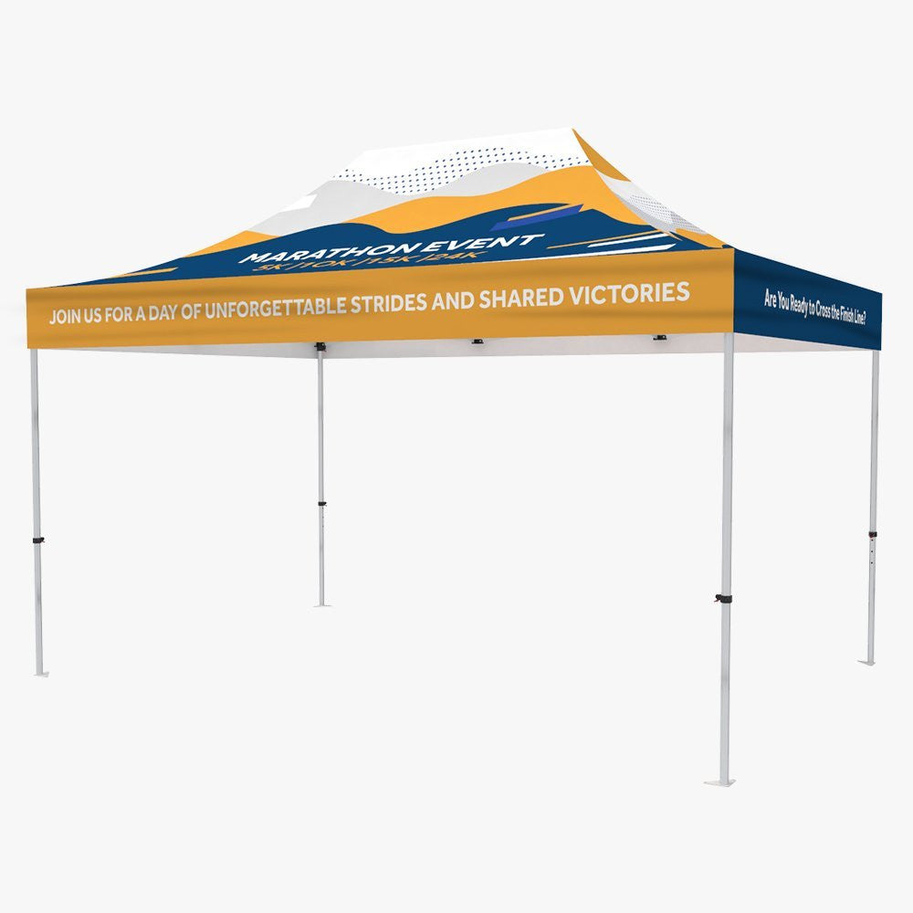 Custom 15ft Event Tent – Full Color Custom Print Pop Up Tent with Optional Walls