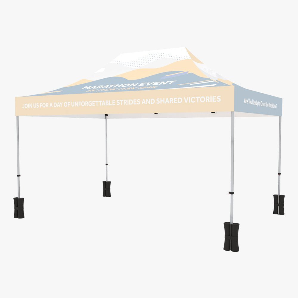 Custom 15ft Event Tent – Full Color Custom Print Pop Up Tent with Optional Walls