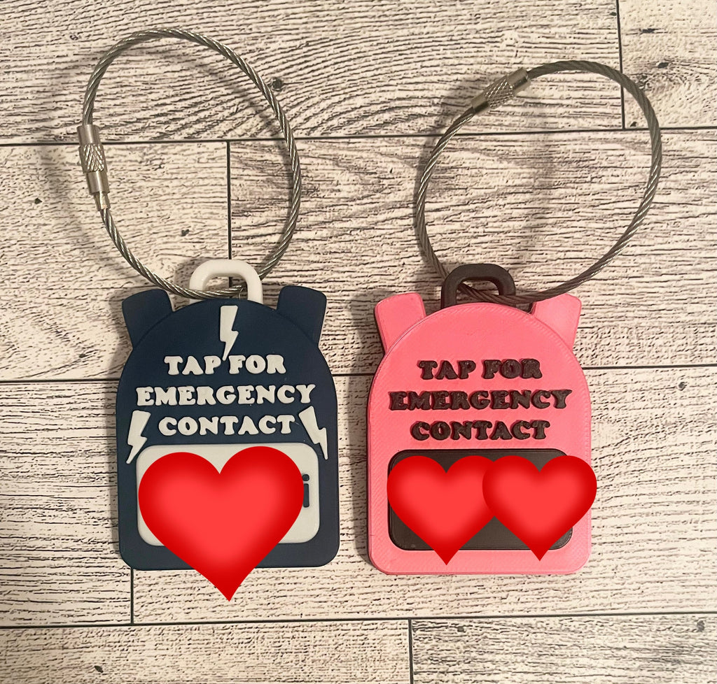 Custom NFC Emergency Contact Keychain