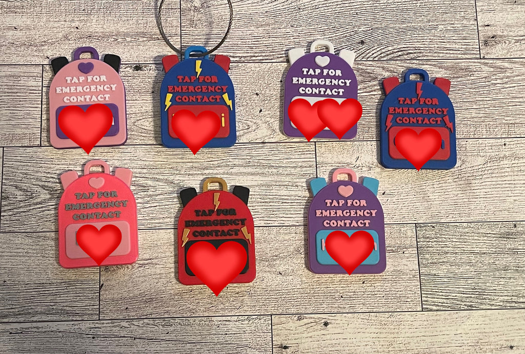 Custom NFC Emergency Contact Keychain