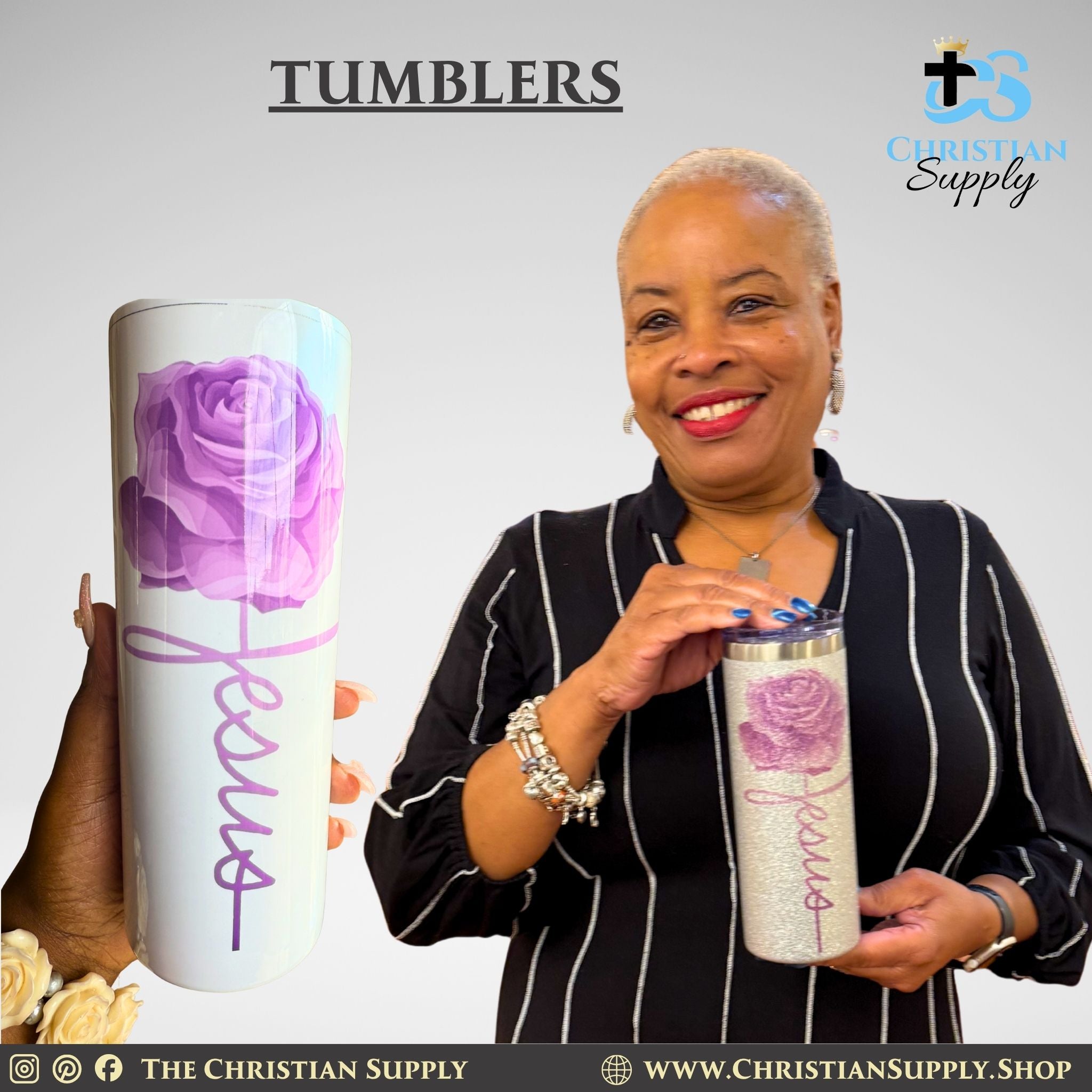 Custom Printed Christian Tumblers – Premium Stainless Steel | 6 Styles