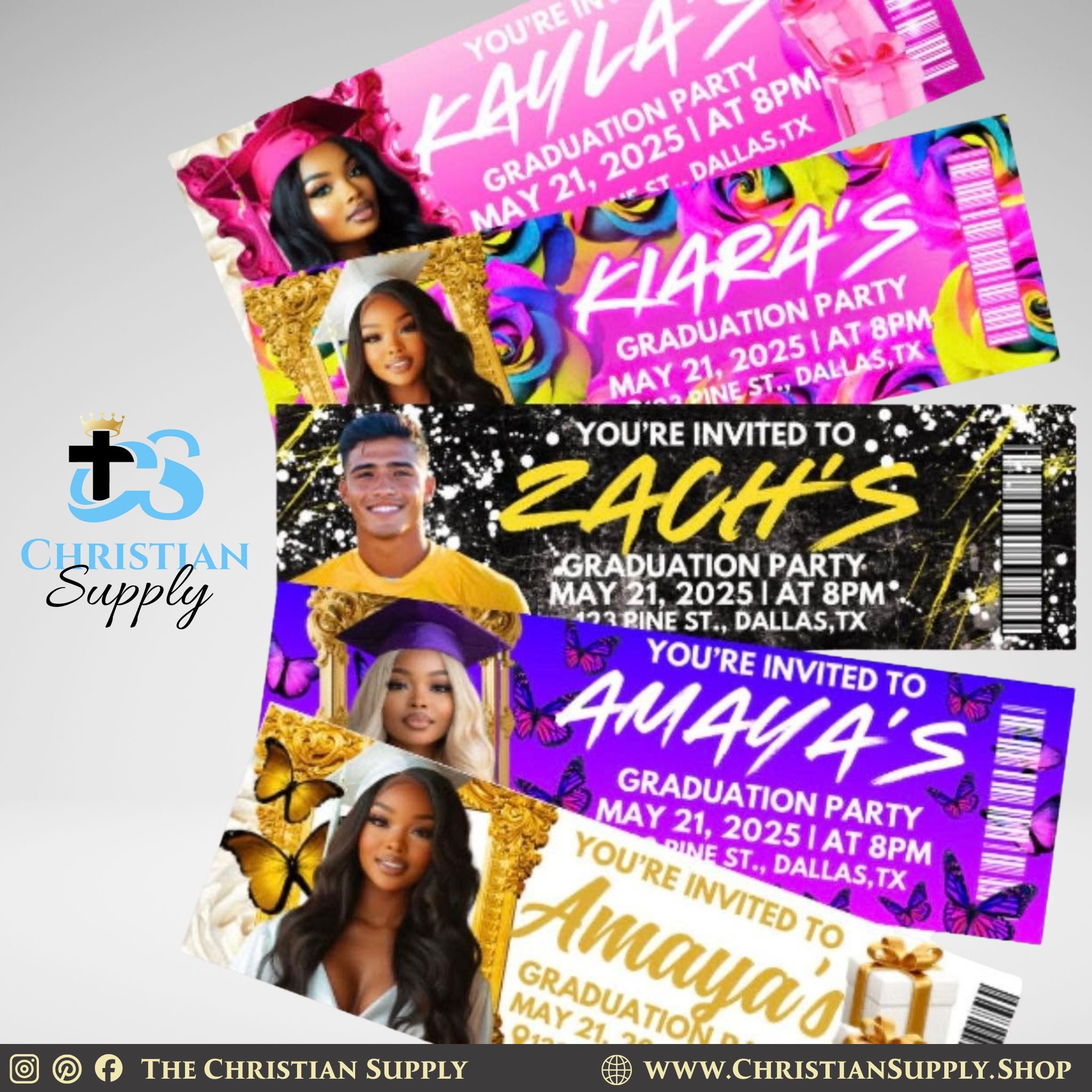 Custom Printed Event Tickets – Full Color with Optional Numbering in Bulk Packs