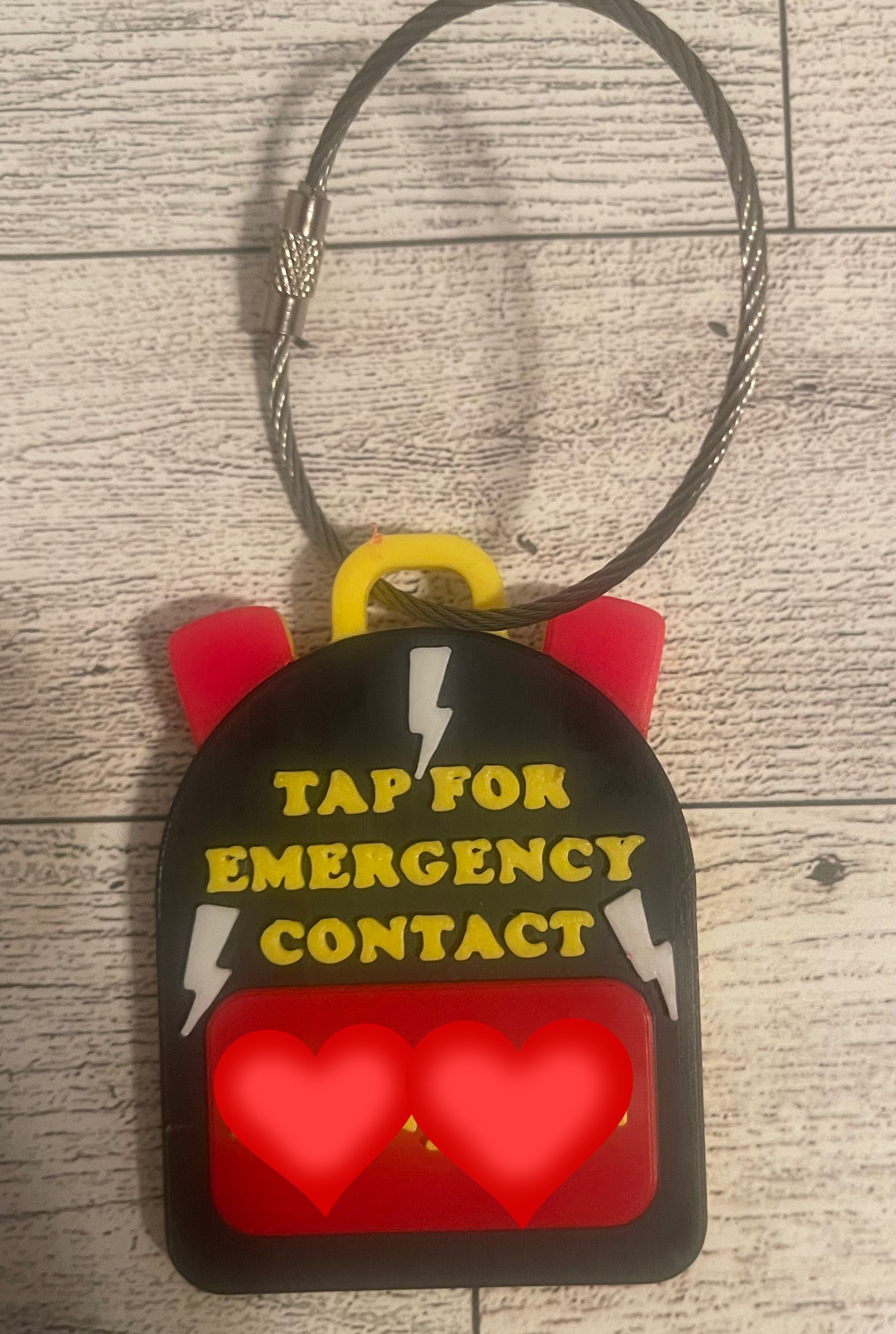 Custom NFC Emergency Contact Keychain