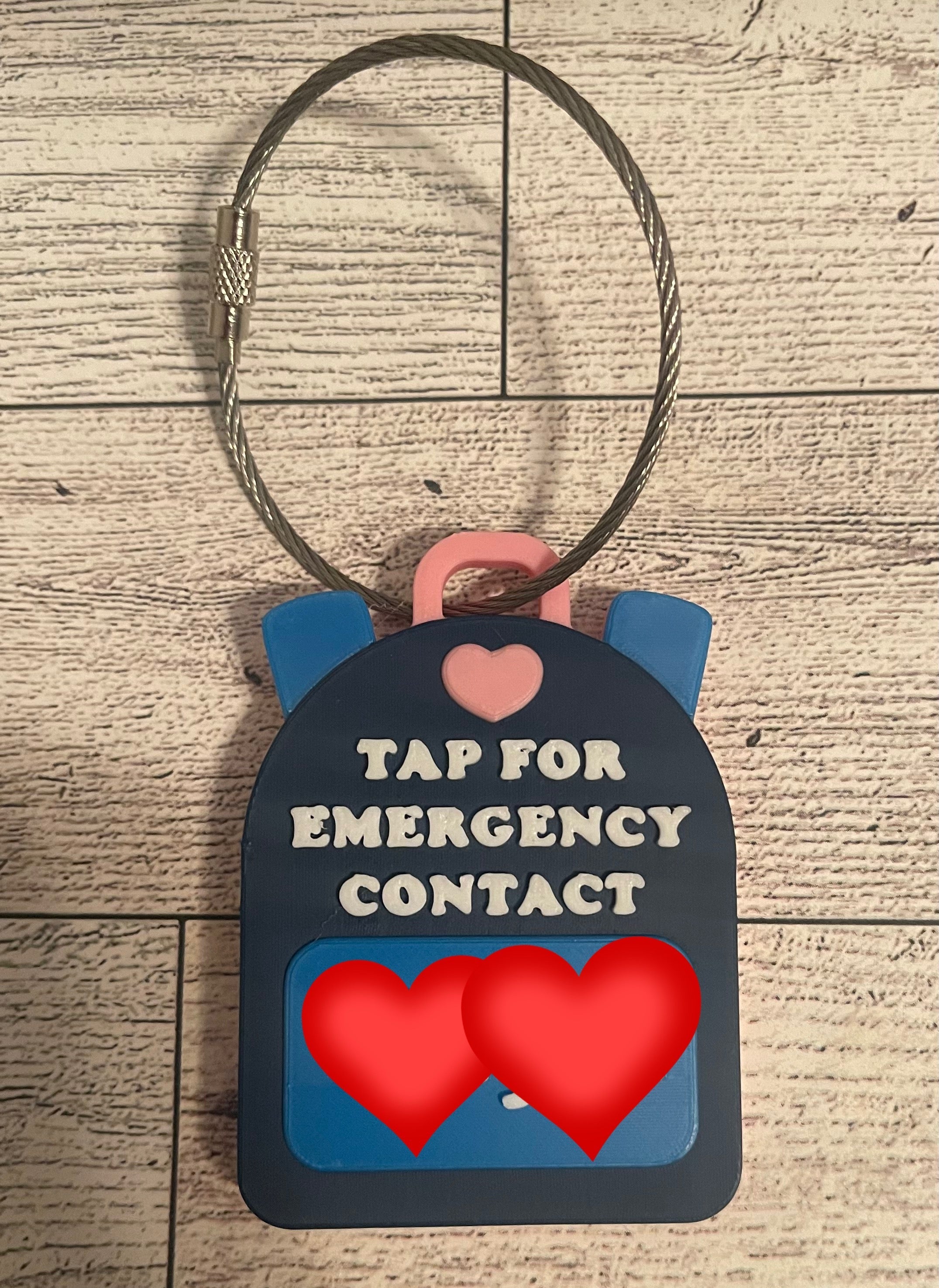 Custom NFC Emergency Contact Keychain