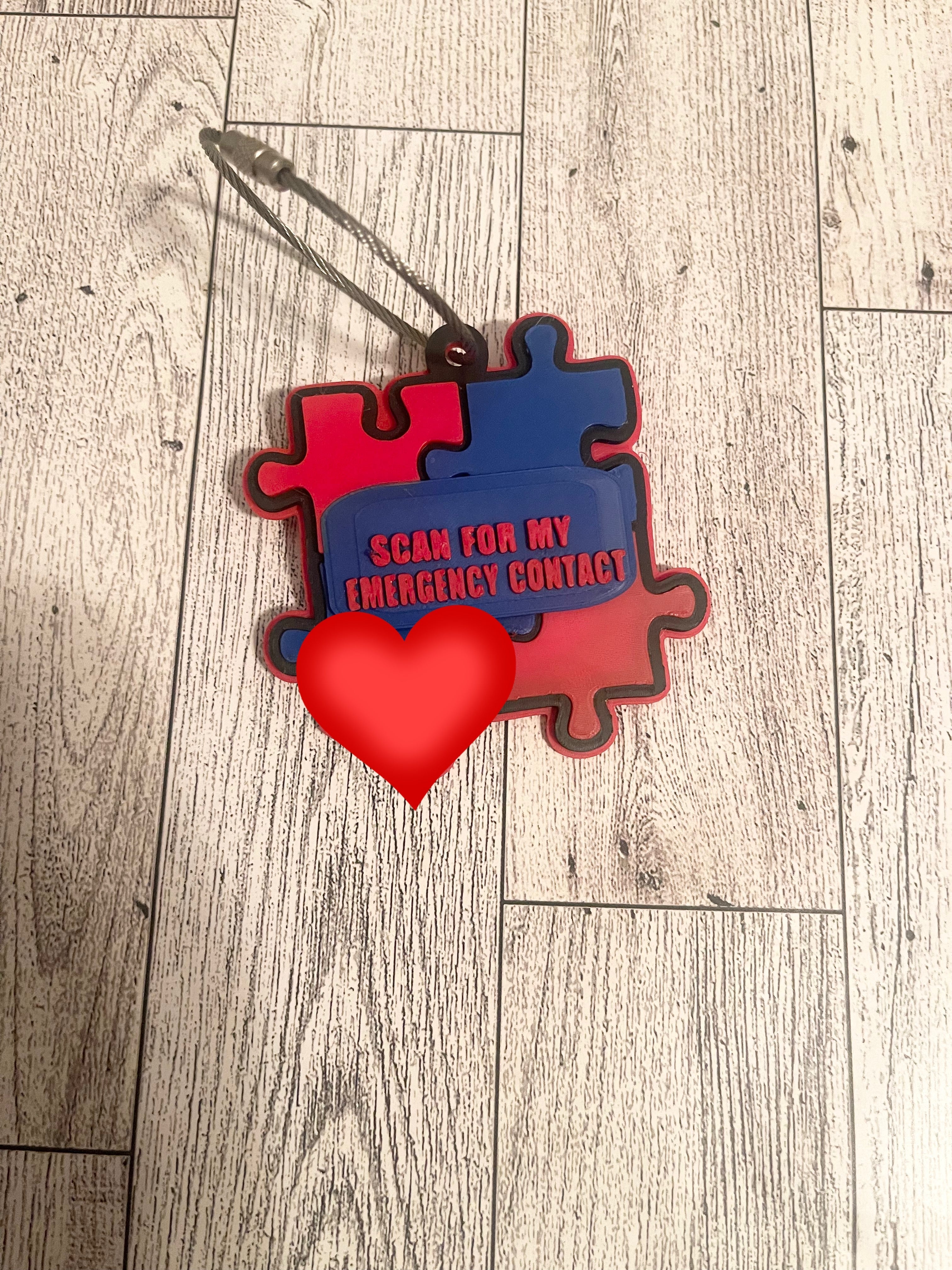 Custom NFC Emergency Contact Keychain