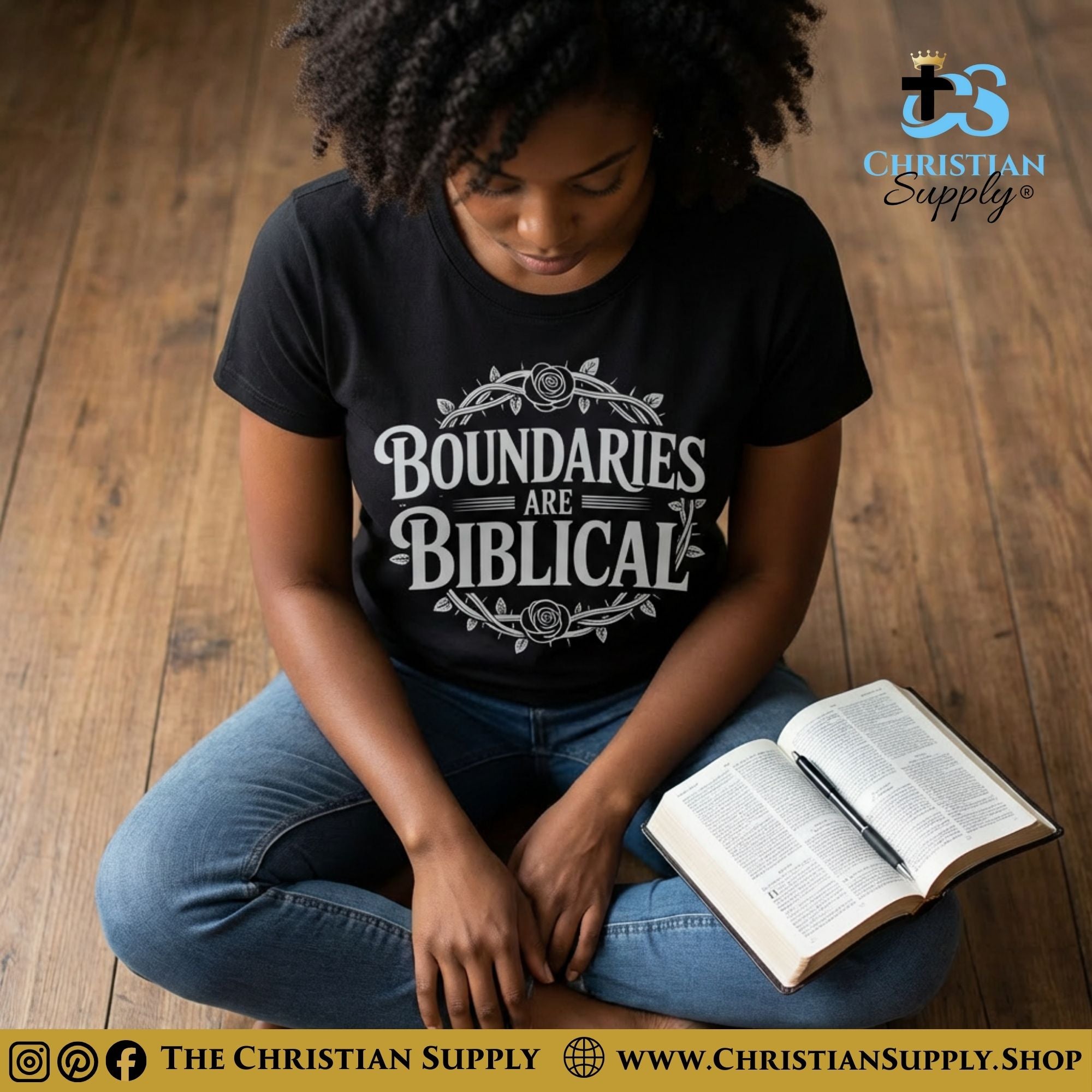 Boundaries Are Biblical Unisex Cotton T‑Shirt – Faith-Based Statement Tee