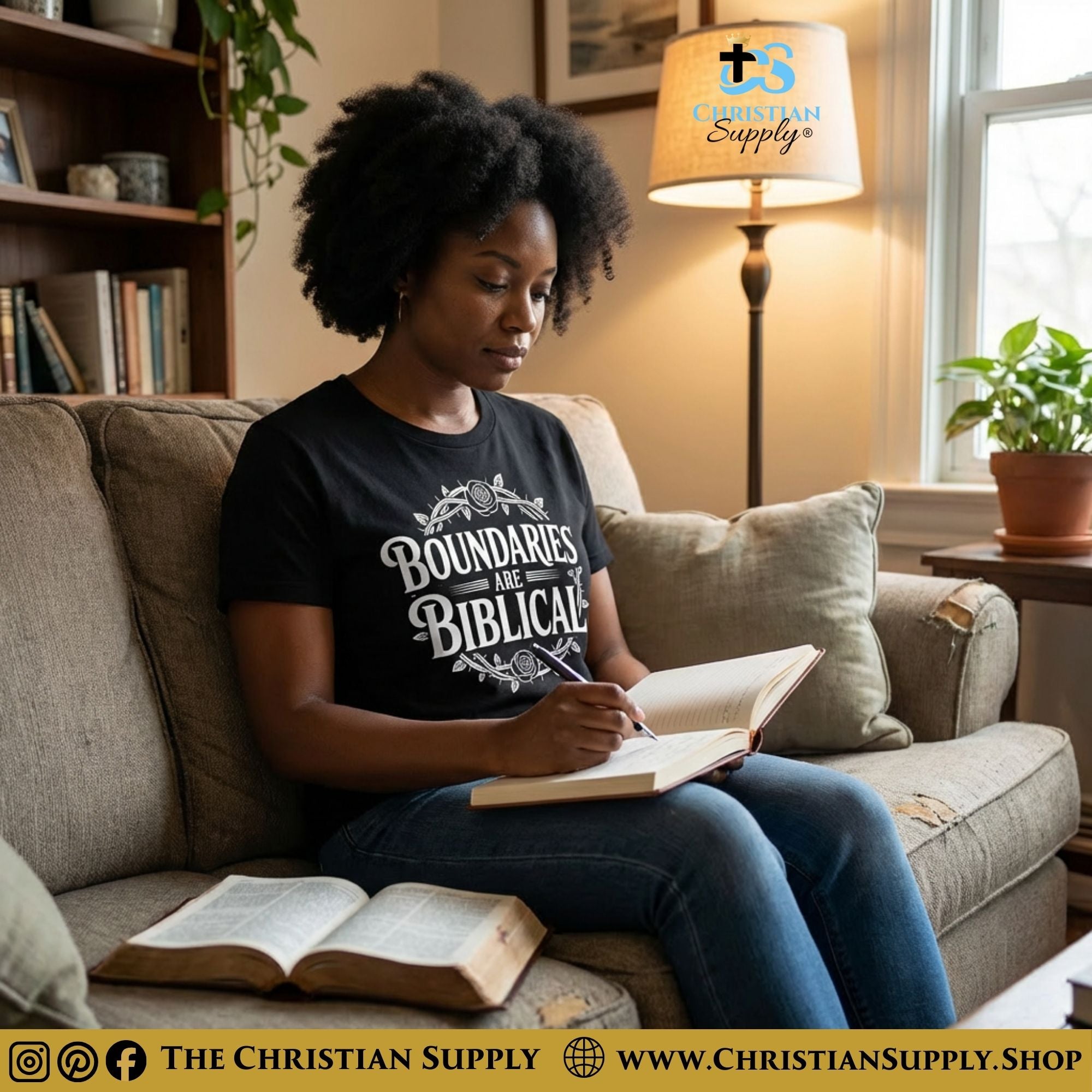 Boundaries Are Biblical Unisex Cotton T‑Shirt – Faith-Based Statement Tee