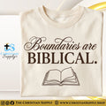 Boundaries Are Biblical. Minimalist Scripture T-Shirt – Open Bible Design