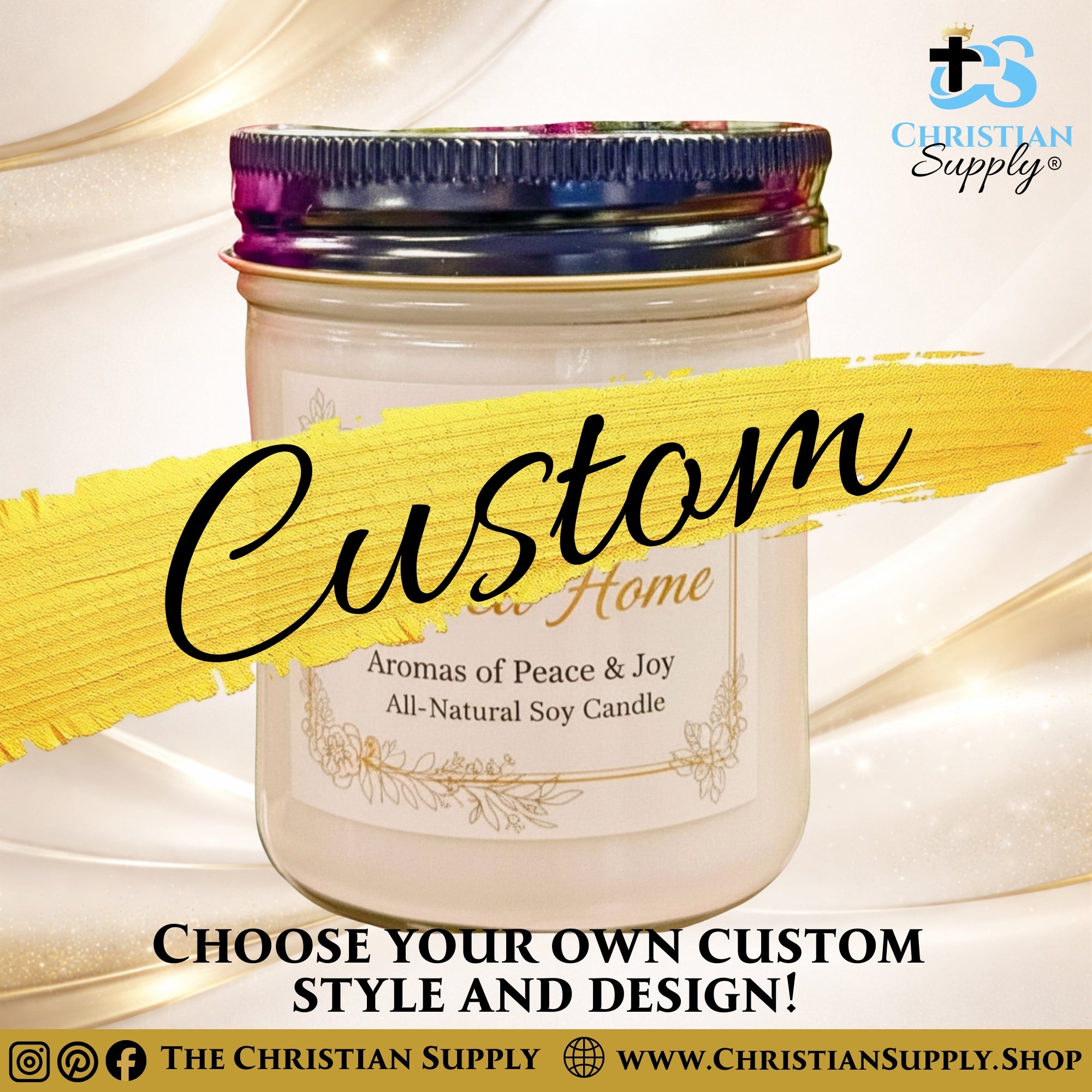 Custom Prayer & Memorial Candles – Frosted Glass & Tall Jar Options