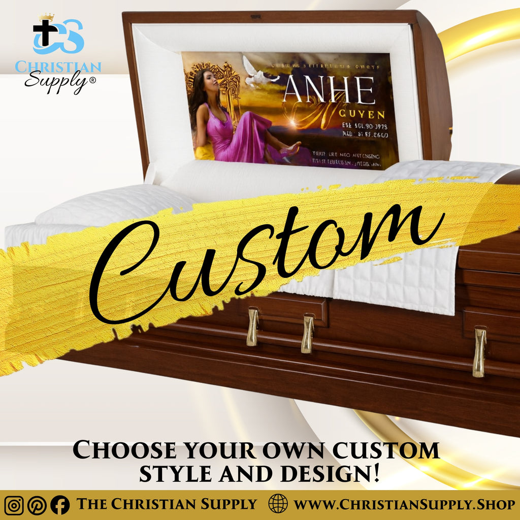 Custom Casket Panel Insert – Personalized Styrene Funeral Display