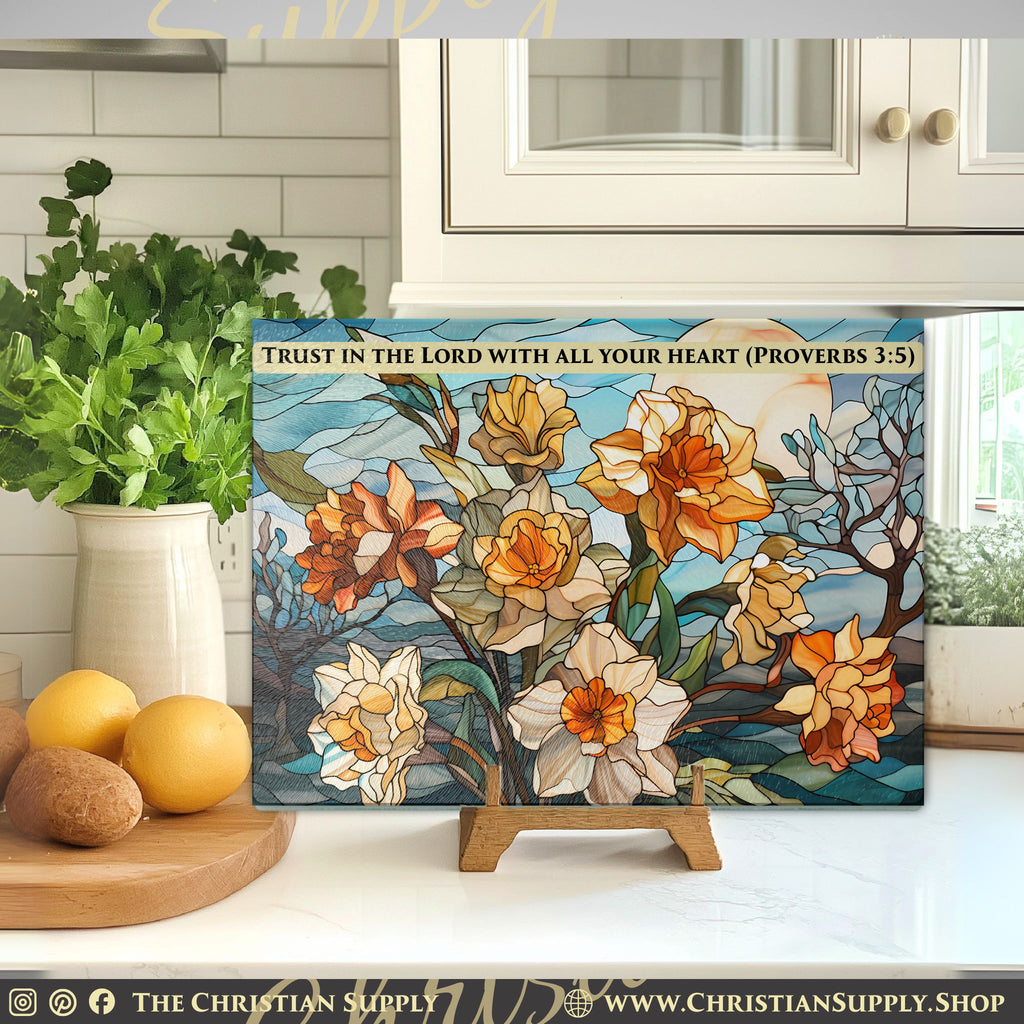 Custom Glass Cutting Board – Personalized Full‑Print Tempered Kitchen Board