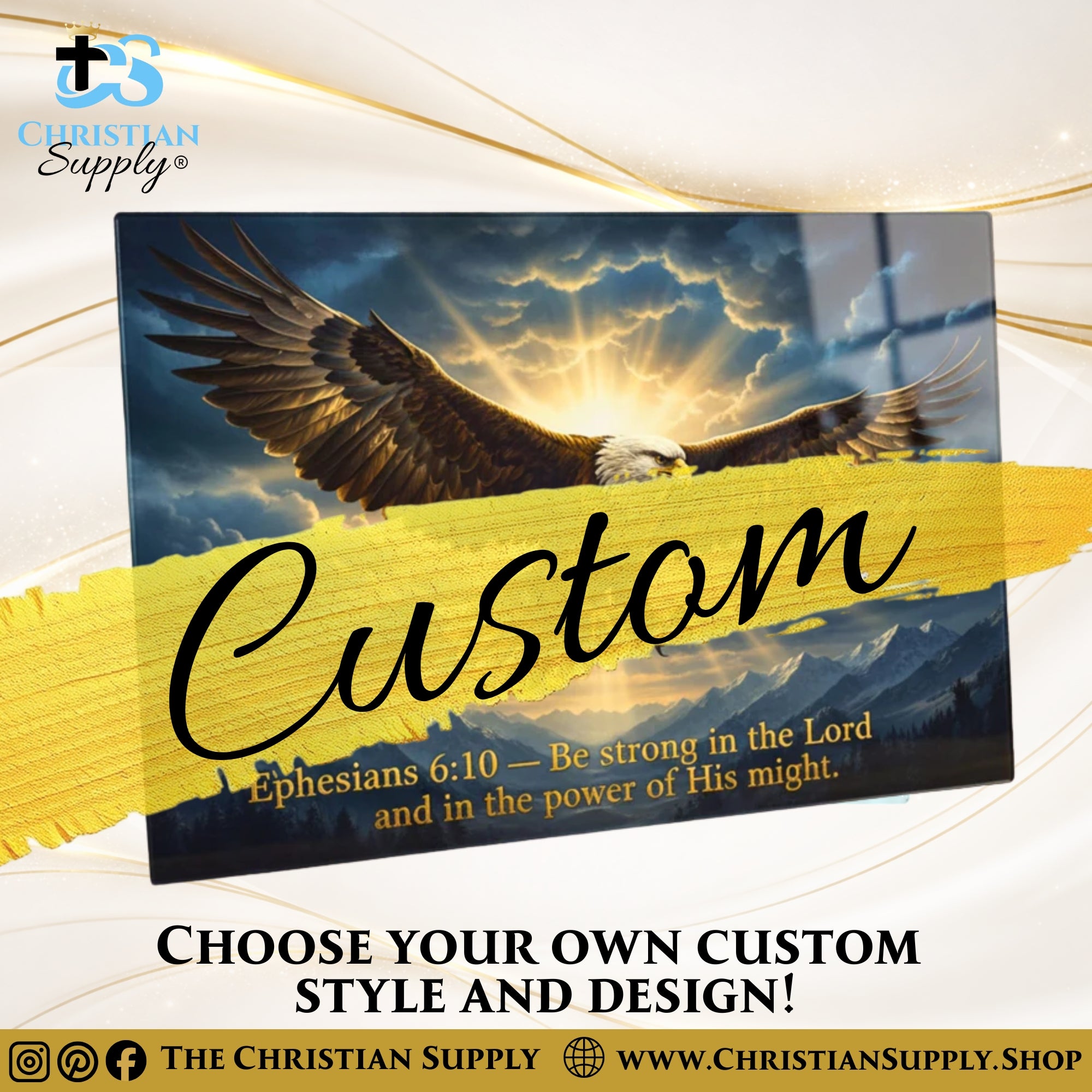 Custom Glass Cutting Board – Personalized Full‑Print Tempered Kitchen Board