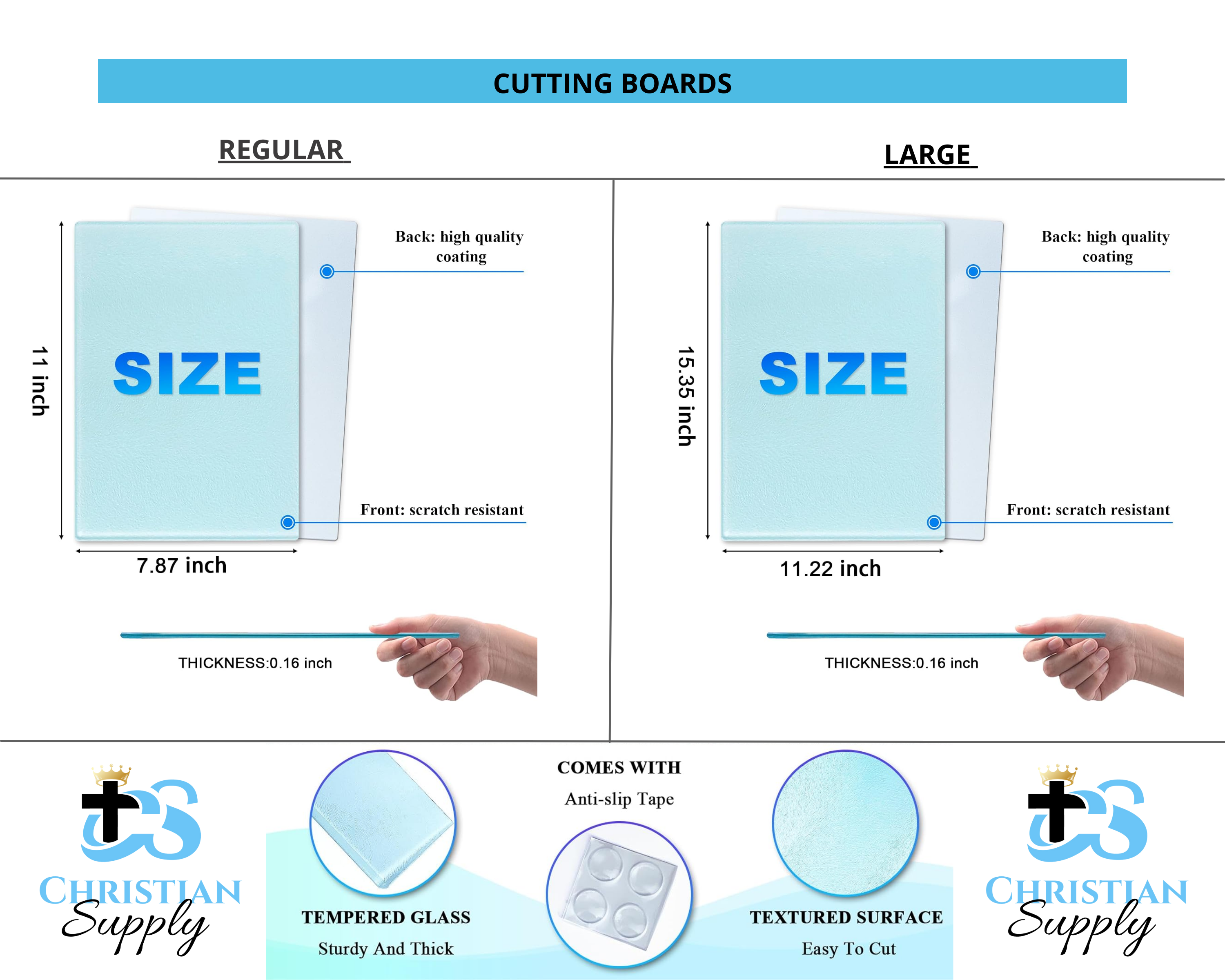 Custom Glass Cutting Board – Personalized Full‑Print Tempered Kitchen Board
