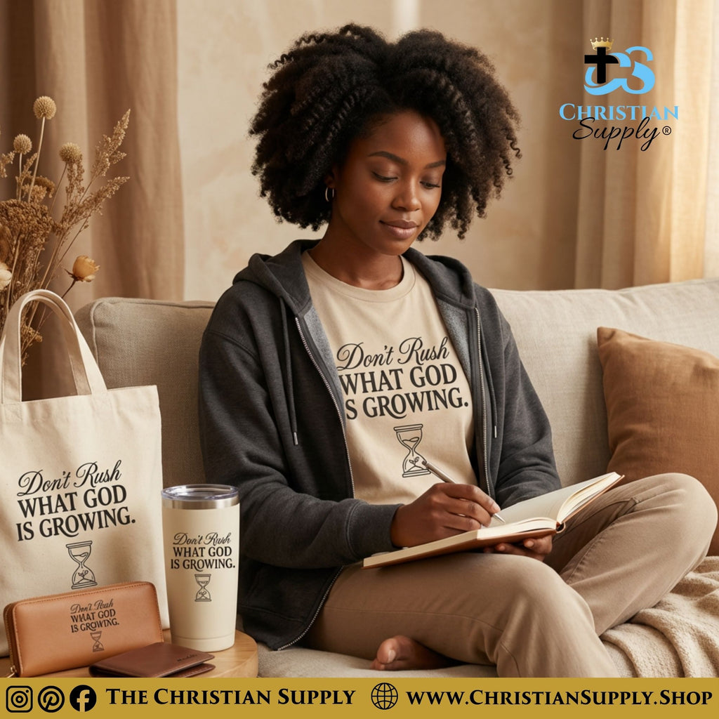 Don’t Rush What God Is Growing T‑Shirt – Patience & Faith Christian Tee
