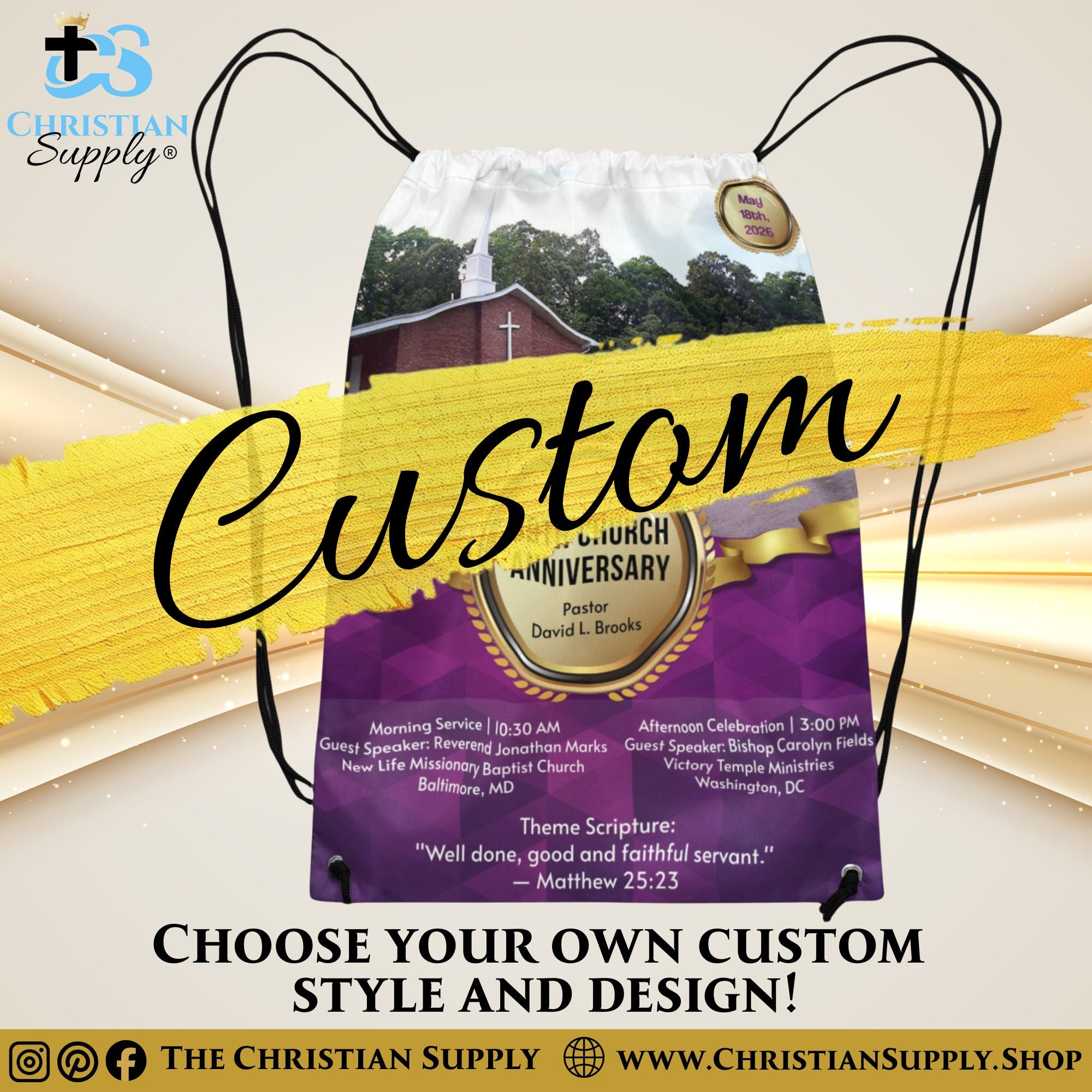 Custom All Over Print Drawstring Bag – Full Design, Durable, Made to Order