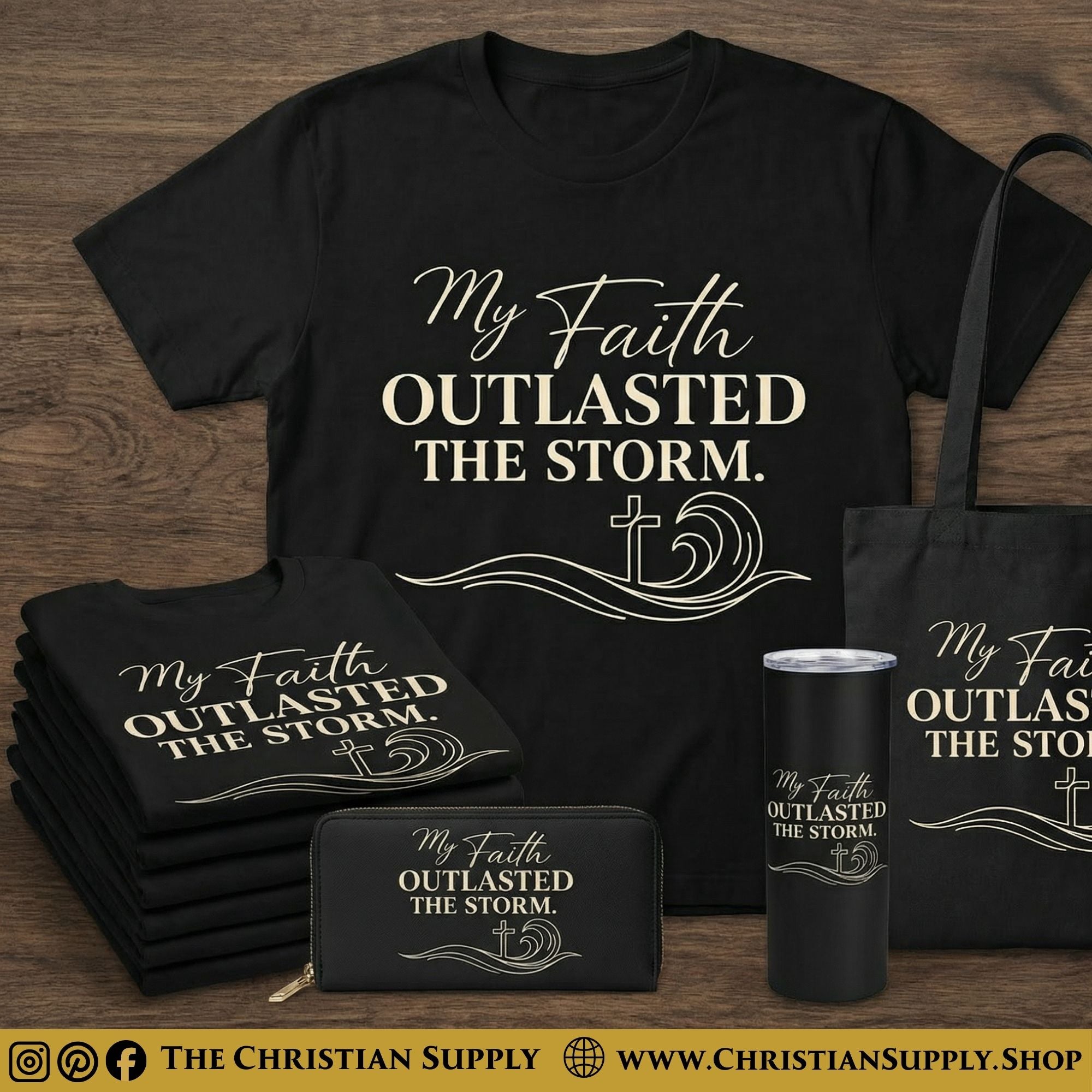 My Faith Outlasted the Storm T‑Shirt – Resilience & Victory Christian Tee