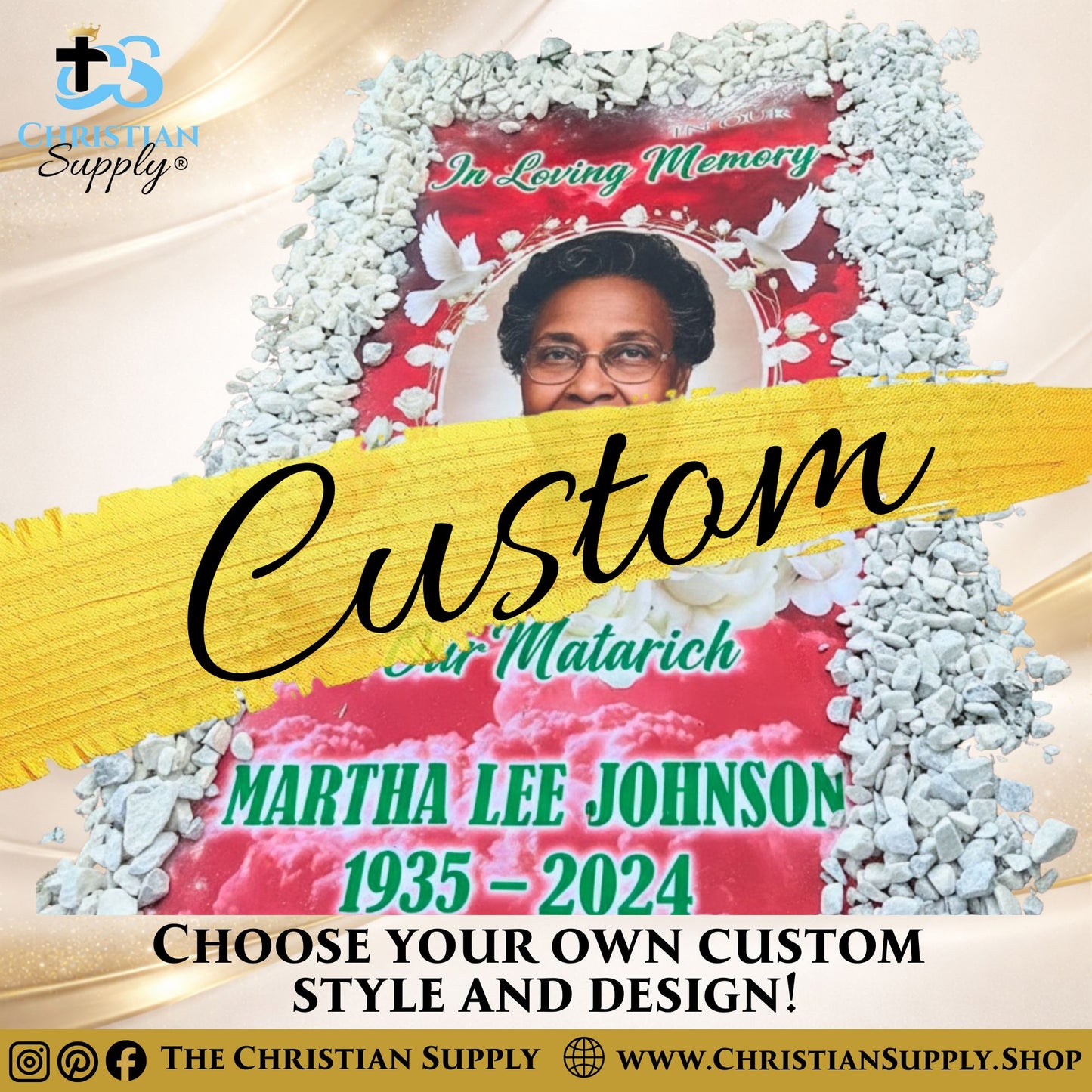 Custom Outdoor Memorial Blanket for Graveside Remembrance and Legacy