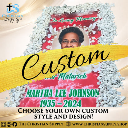 Custom Outdoor Memorial Blanket for Graveside Remembrance and Legacy