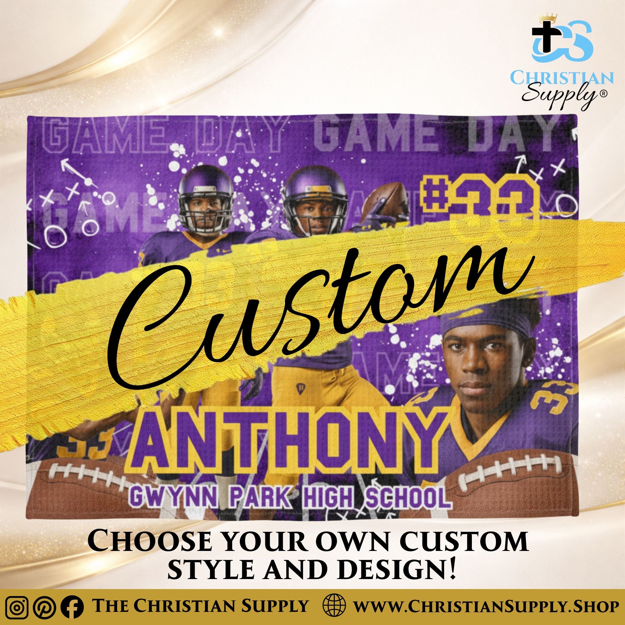 Custom Printed Hand Towels for Home, Gym, or Events