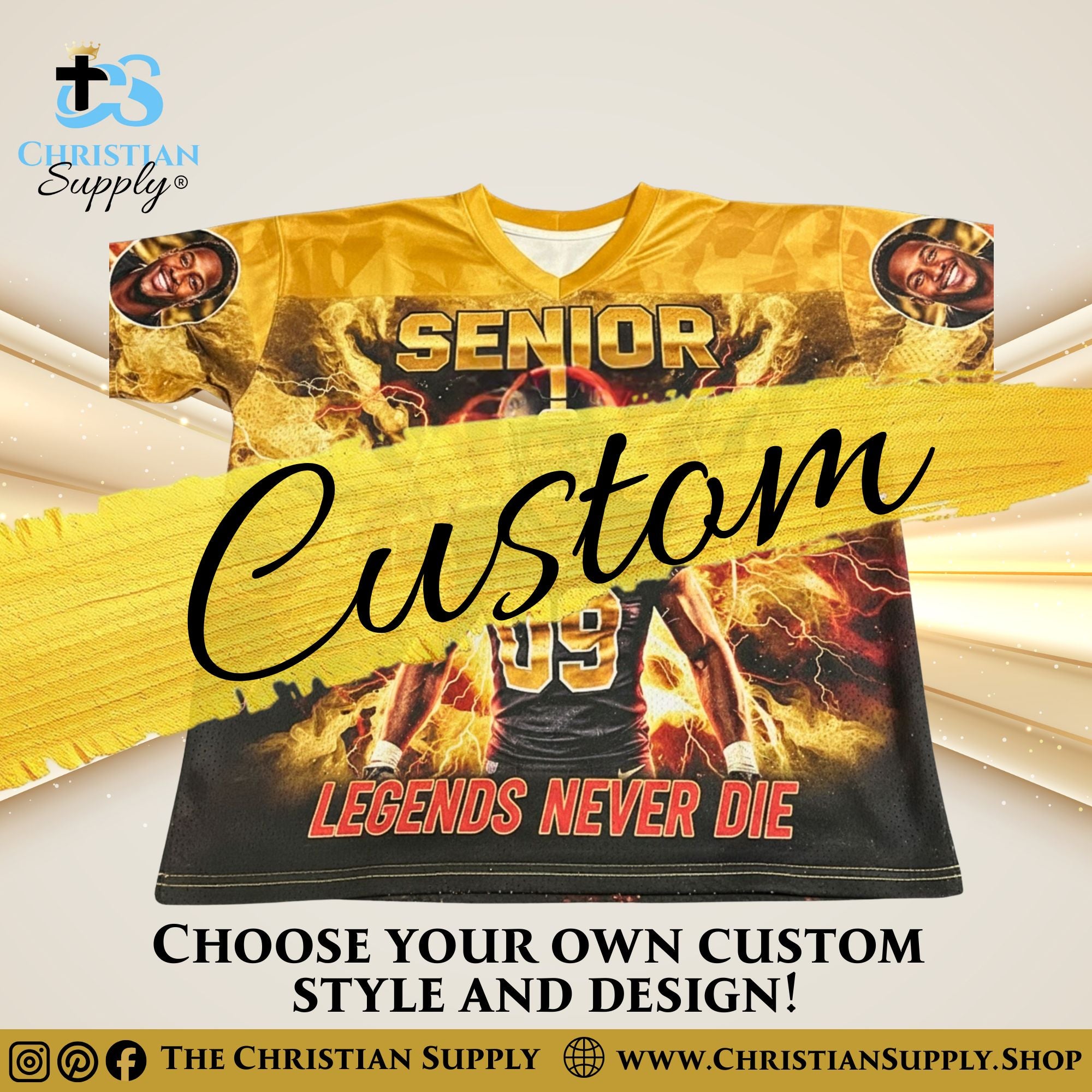 Custom Football Jersey (All-Over Print)