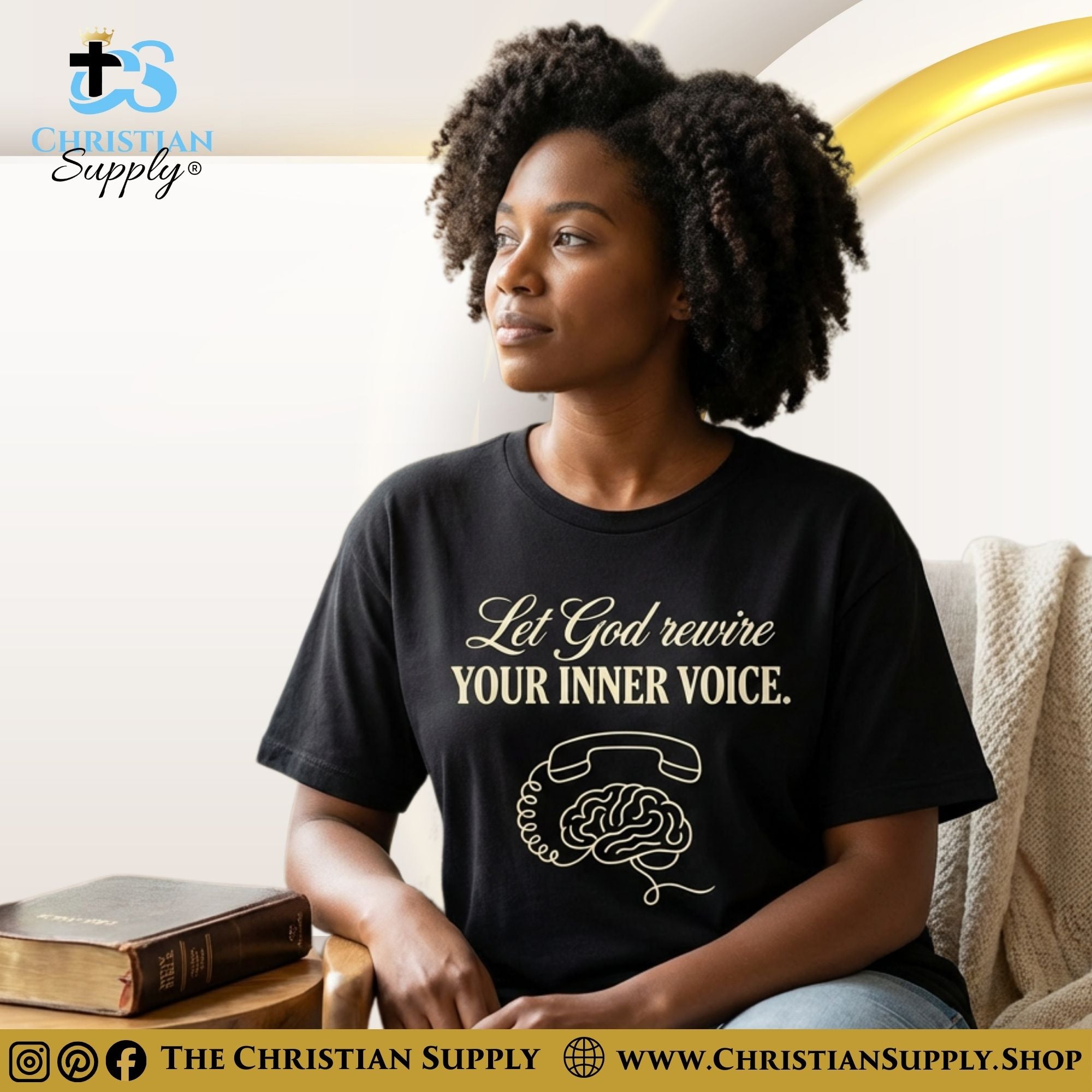 Let God Rewire Your Inner Voice T-Shirt – Empowering Faith Tee