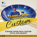 Custom Party Plates with Personalized Design – 7" Dessert or 10" Dinner Plates