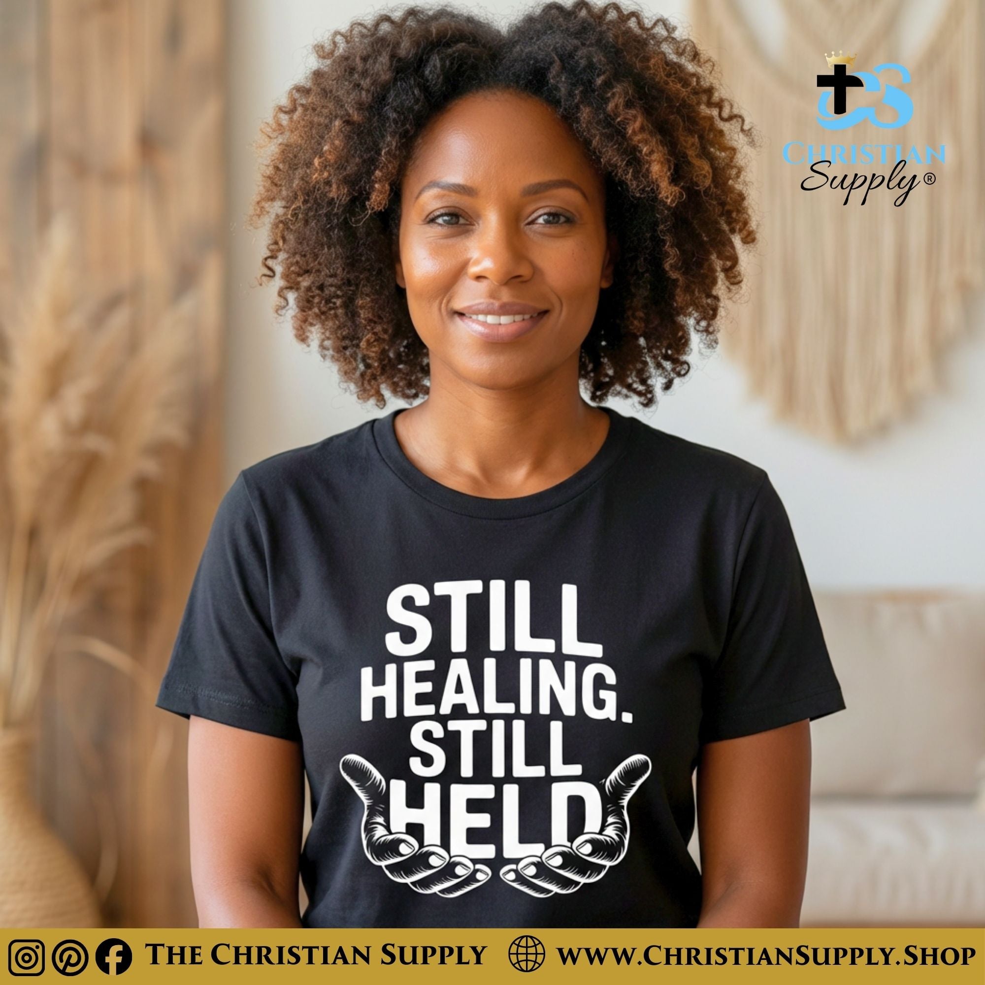 Still Healing. Still Held. T-Shirt – Christian Tee