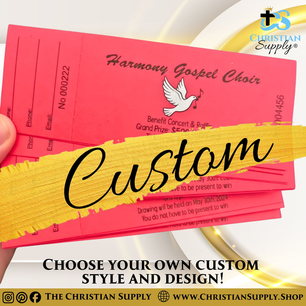 Custom Printed Event Tickets – Full Color with Optional Numbering in Bulk Packs