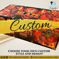 Custom Wrapped Storage Trunk with Wheels for Keepsakes Events and Daily Use