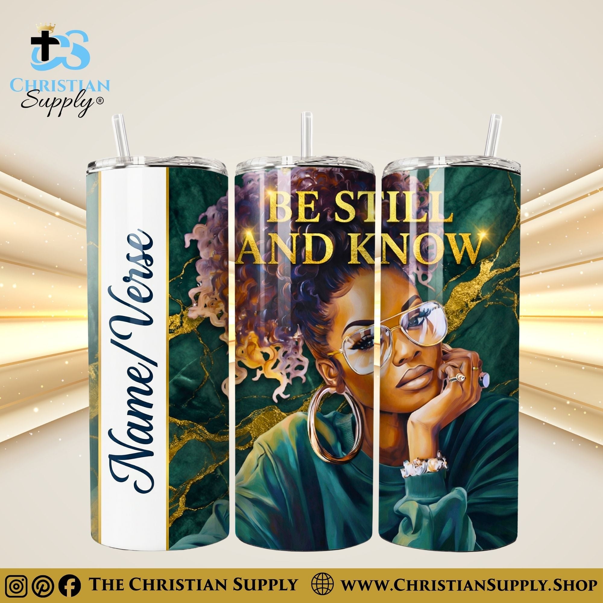 “Be Still and Know" Premium Stainless Steel Skinny Tumbler | 20 oz & 30 oz Options