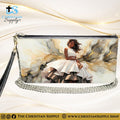 “Be Still and Know” Inspirational Women's Chain Wallet — Elegant Faux Leather Clutch Purse