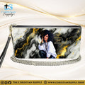 “Still Grateful. Still Growing.” Inspirational Women's Chain Wallet — Elegant Faux Leather Clutch Purse