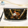 “Steadfast. Called. Unmovable.” Inspirational Women's Chain Wallet — Elegant Faux Leather Clutch Purse