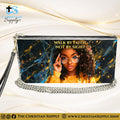 “Walk by Faith, Not by Sight Glasses” Inspirational Women's Chain Wallet — Elegant Faux Leather Clutch Purse
