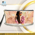 “Faith Over Fear” Inspirational Women's Chain Wallet — Elegant Faux Leather Clutch Purse