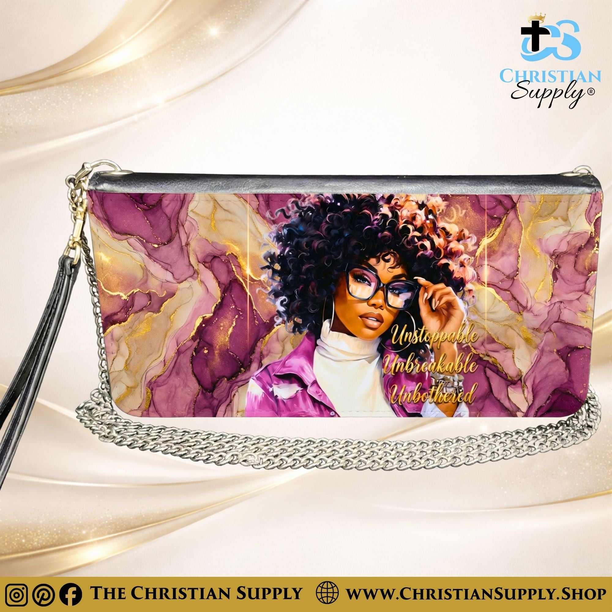“Unstoppable” Elegant Women's Chain Wallet — Chic Faux Leather Clutch Purse