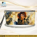 “Walk by Faith, Not by Sight” Inspirational Women's Chain Wallet — Elegant Faux Leather Clutch Purse