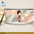 “Faith Forward” Inspirational Women's Chain Wallet — Elegant Faux Leather Clutch Purse