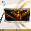 "Arise & Shine” Inspirational Women's Chain Wallet — Elegant Faux Leather Clutch Purse