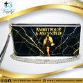 “Ambitious & Anointed” Inspirational Women's Chain Wallet — Elegant Faux Leather Clutch Purse