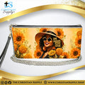 "She Laughs Without Fear of the Future" Inspirational Women's Chain Wallet — Elegant Faux Leather Clutch Purse
