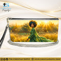 “Daughter of the King” Inspirational Women's Chain Wallet — Elegant Faux Leather Clutch Purse