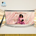 “Built With God” Inspirational Women's Chain Wallet — Elegant Faux Leather Clutch Purse