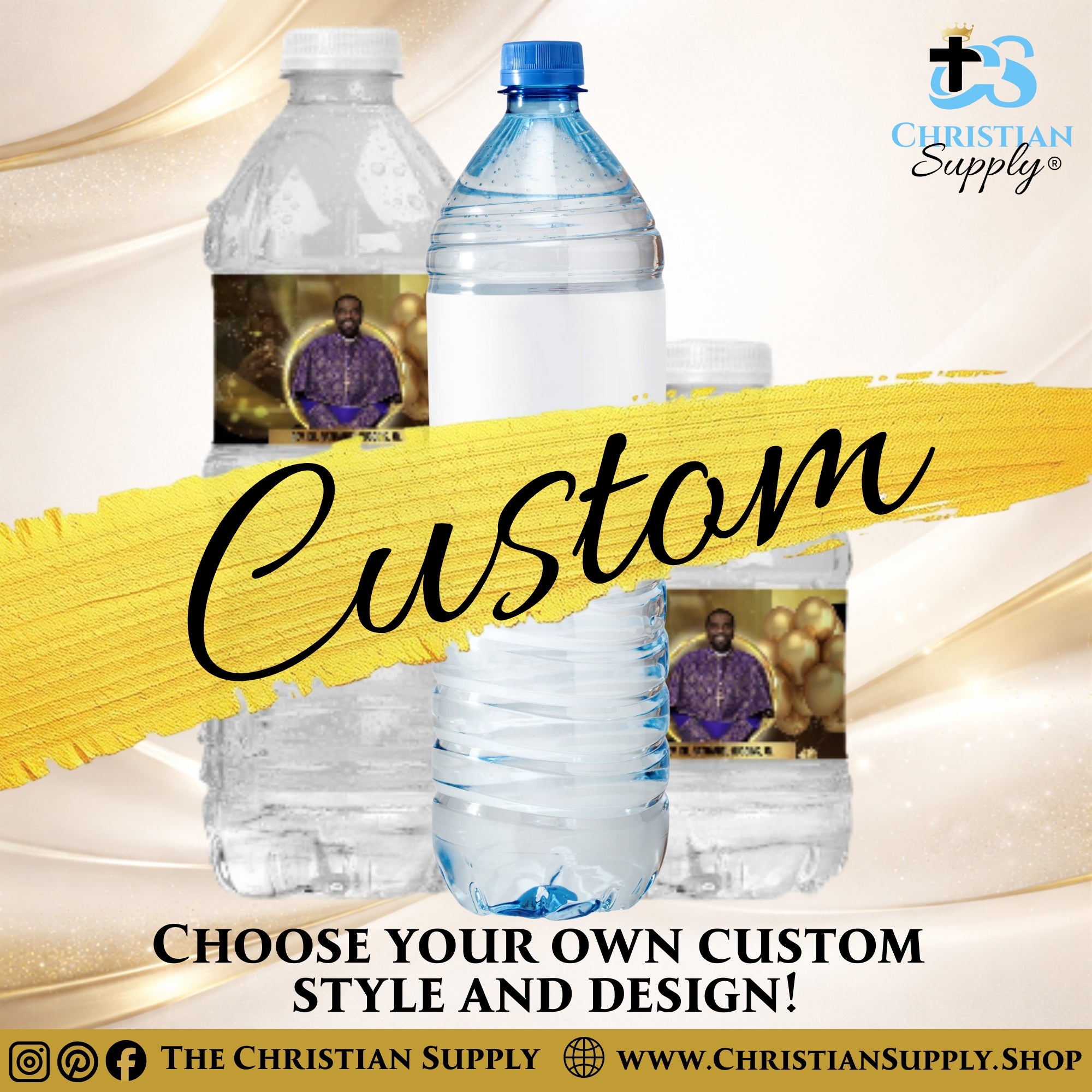 Custom Water Bottle Labels – Personalized Waterproof Event & Gift Stickers