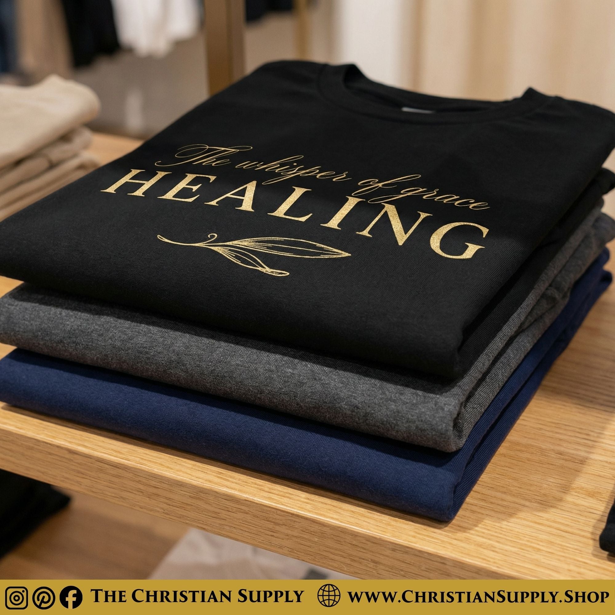 The Whisper of Grace – Healing Comfort Design Christian Tee Shirt