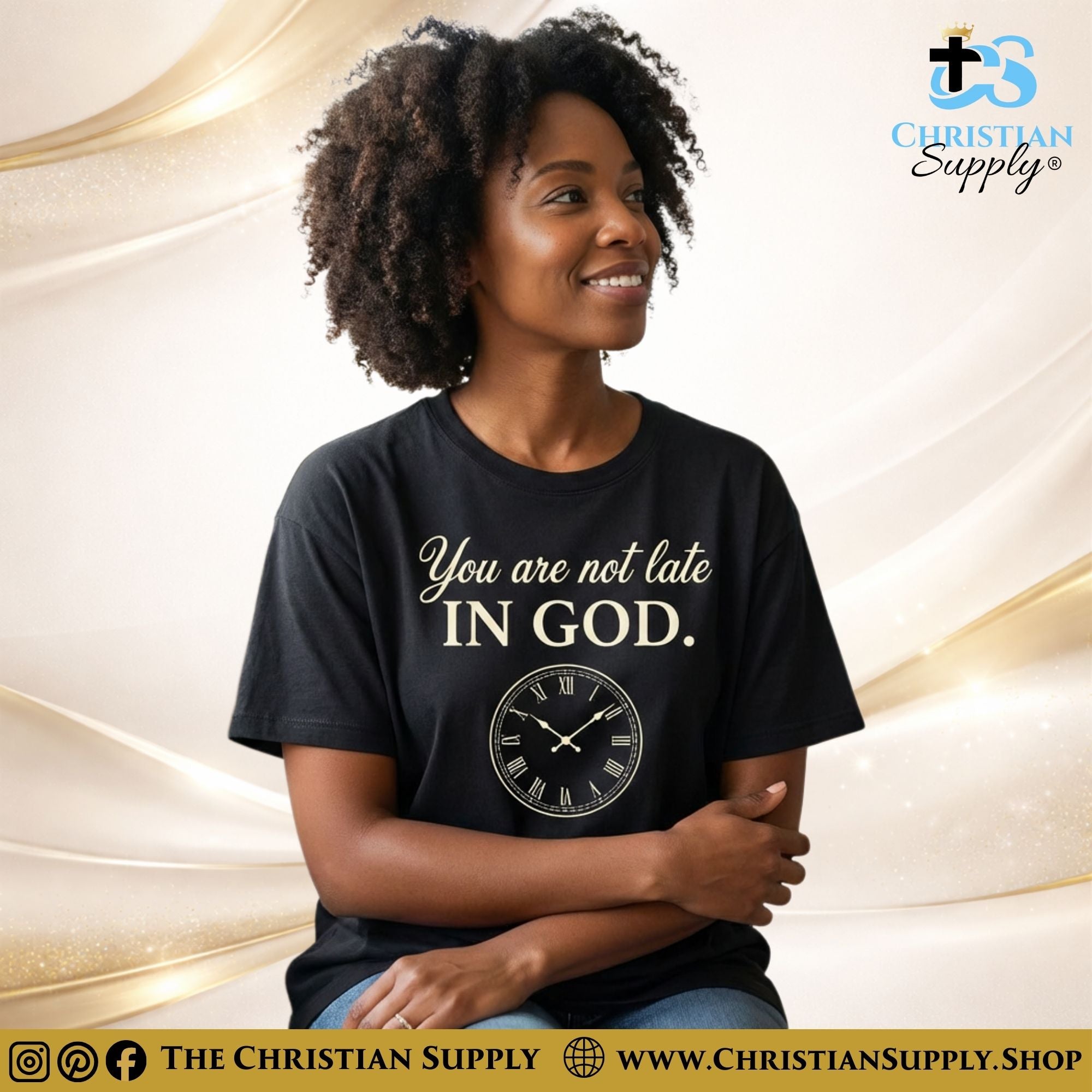 You Are Not Late In God – Divine Timing Tee Christian Tee Shirt