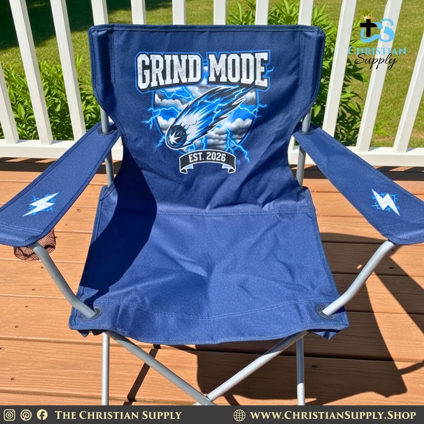 Heavy Duty Folding Camp Chair (Up to 450 lbs)